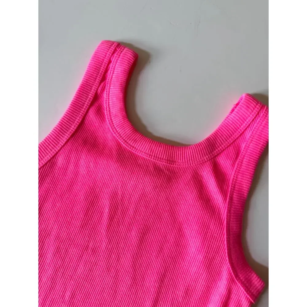 Gap Kids Girls Pink Ribbed Tank Top - Excellent Condition